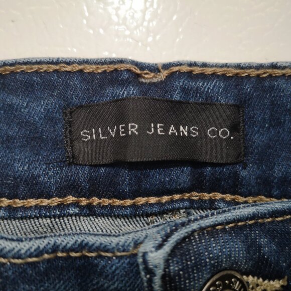 NWT Silver Jean Co. Ladies Size Medium Indigo Wash Hi-Rise Skinny Infinite Fit - Picture 3 of 11